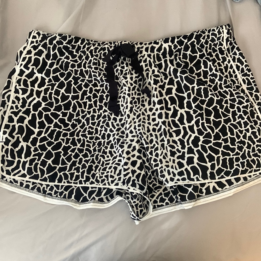 Silky pajama shorts